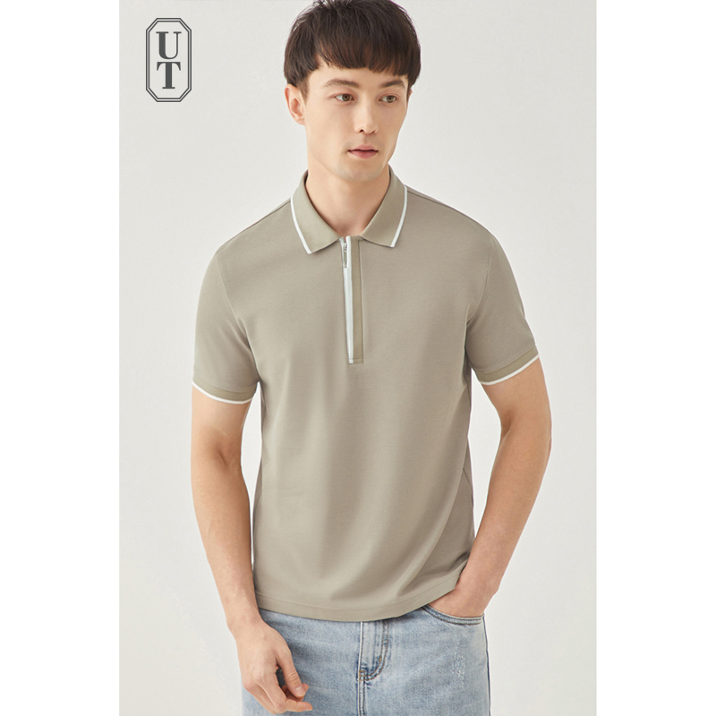 夏季新款polo衫男士翻领短袖日系商务休闲菠萝衫青年T恤潮