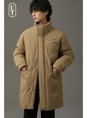 全定制冬季三防羽绒服男士中长款加厚潮牌派克面包服鸭绒保暖外套