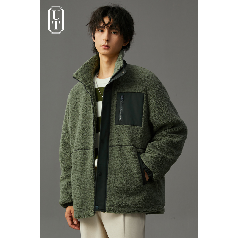 冬季保暖夹克外套仿羊羔毛短款