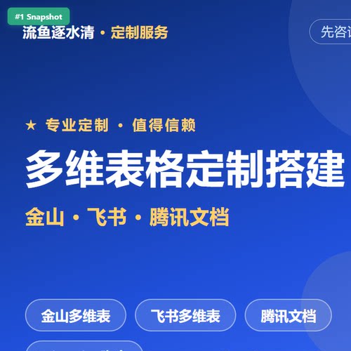 金山多维表飞书多维表定做腾讯文档在线表格Airscript脚本编写