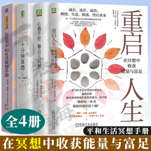 心情不好 十分钟冥想 做会儿冥想养成松弛感 75个练习 366天平和生活冥想手册 让情绪自由 4册重启人生在冥想中收获能量与富足