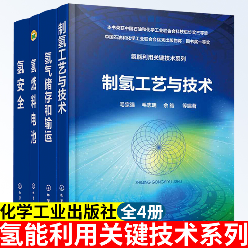 氢能利用关键技术系列 氢燃料电池+制氢工艺与技术+氢安全+氢气储存和输运 氢气生产利用过程中安全原理策略 制氢工艺技术书籍