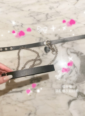 情趣风项圈桃心锁骨链