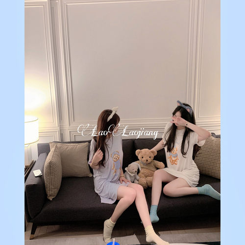 莫代尔家居服睡裙棉可爱