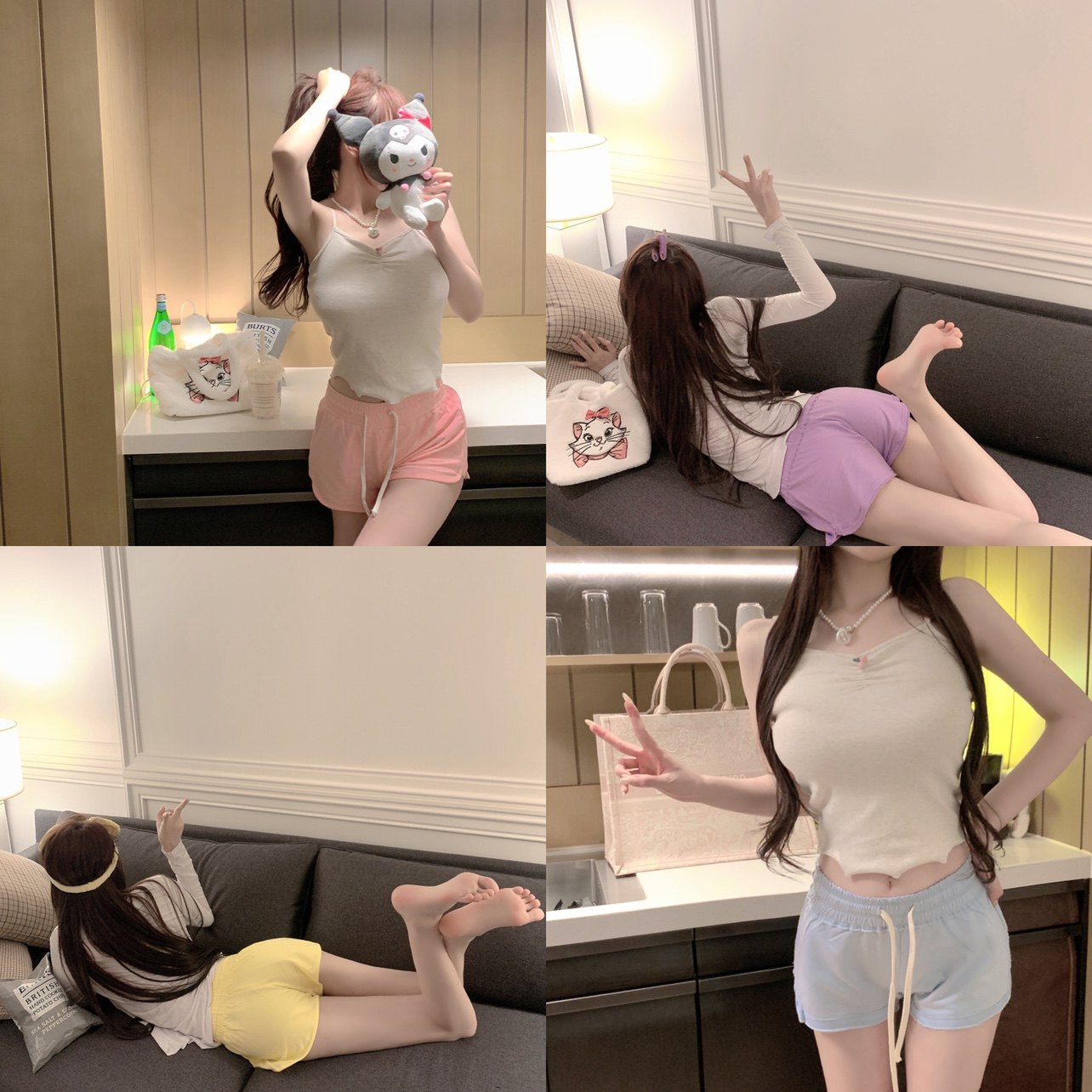 LaoLao酱「夏日宅家随心配」休闲纯欲运动短裤多色显瘦家居裤新,女士内衣/男士内衣/家居服,睡裤/家居裤,淘宝优惠券,粉丝福利购,淘宝优惠卷