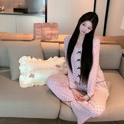 捞捞酱「奶油甜心」甜美少女蝴蝶结家居服睡衣春夏2026新舒适纯欲