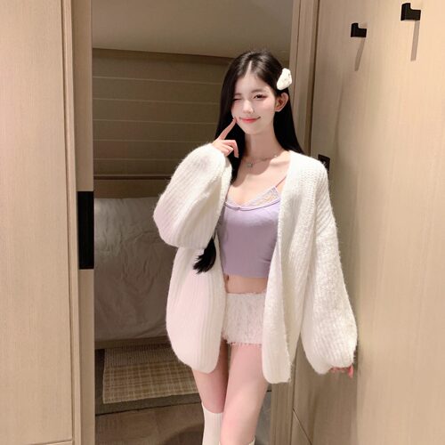 捞捞酱「黛露紫吊带」蕾丝吊带上衣纯欲气质秋冬打底小吊带性感新