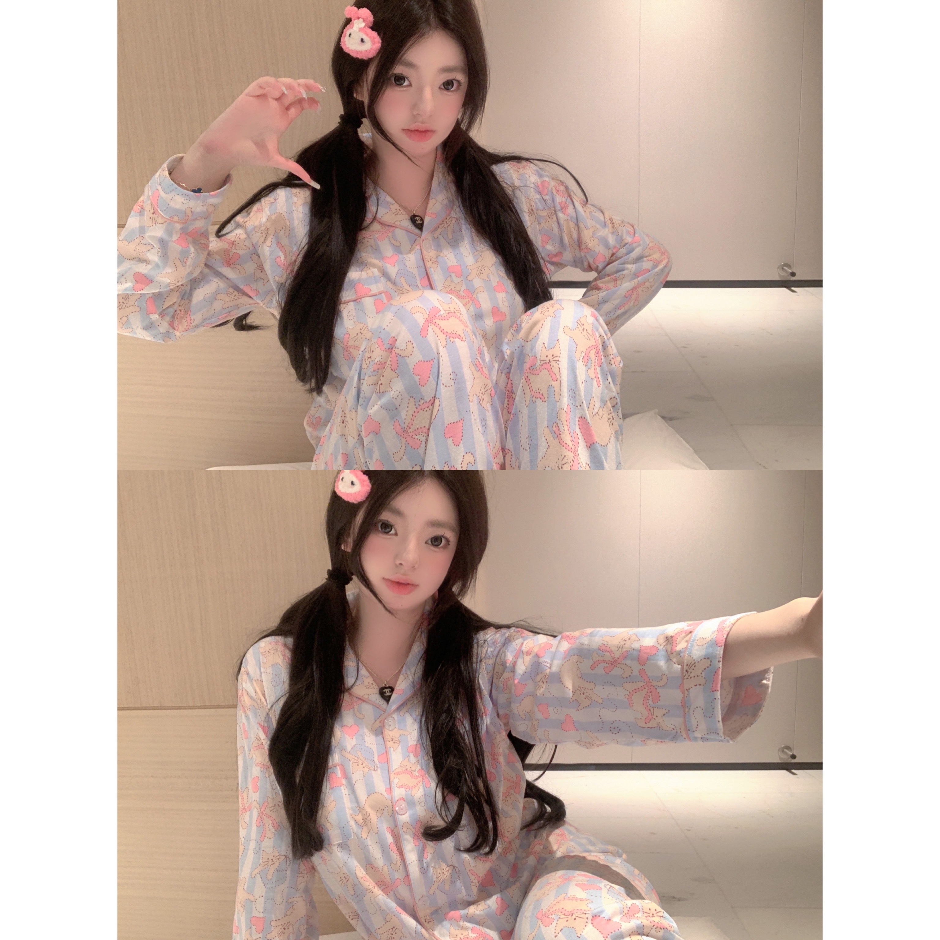 睡衣日系家居服纯棉少女