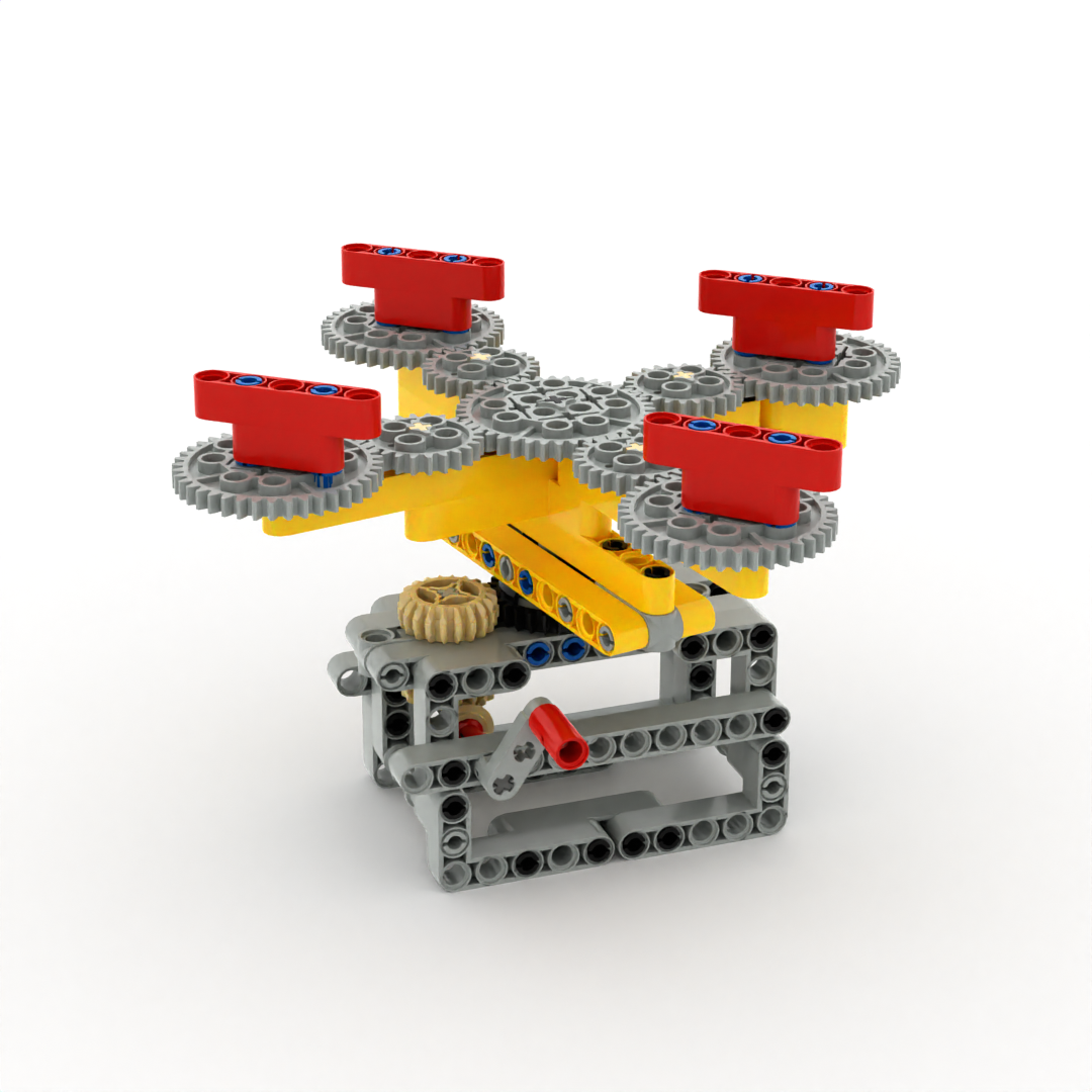 小小工程师国产积木机器人机械齿轮科技拼装行星齿轮角度积木模型