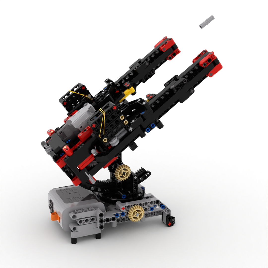 小小工程师国产积木机器人机械组科技拼装高射炮教具电动套装MOC
