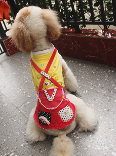 新品可爱狗狗背带裙大型犬连身裙古牧松狮巨贵阿拉萨摩秋冬衣服裙