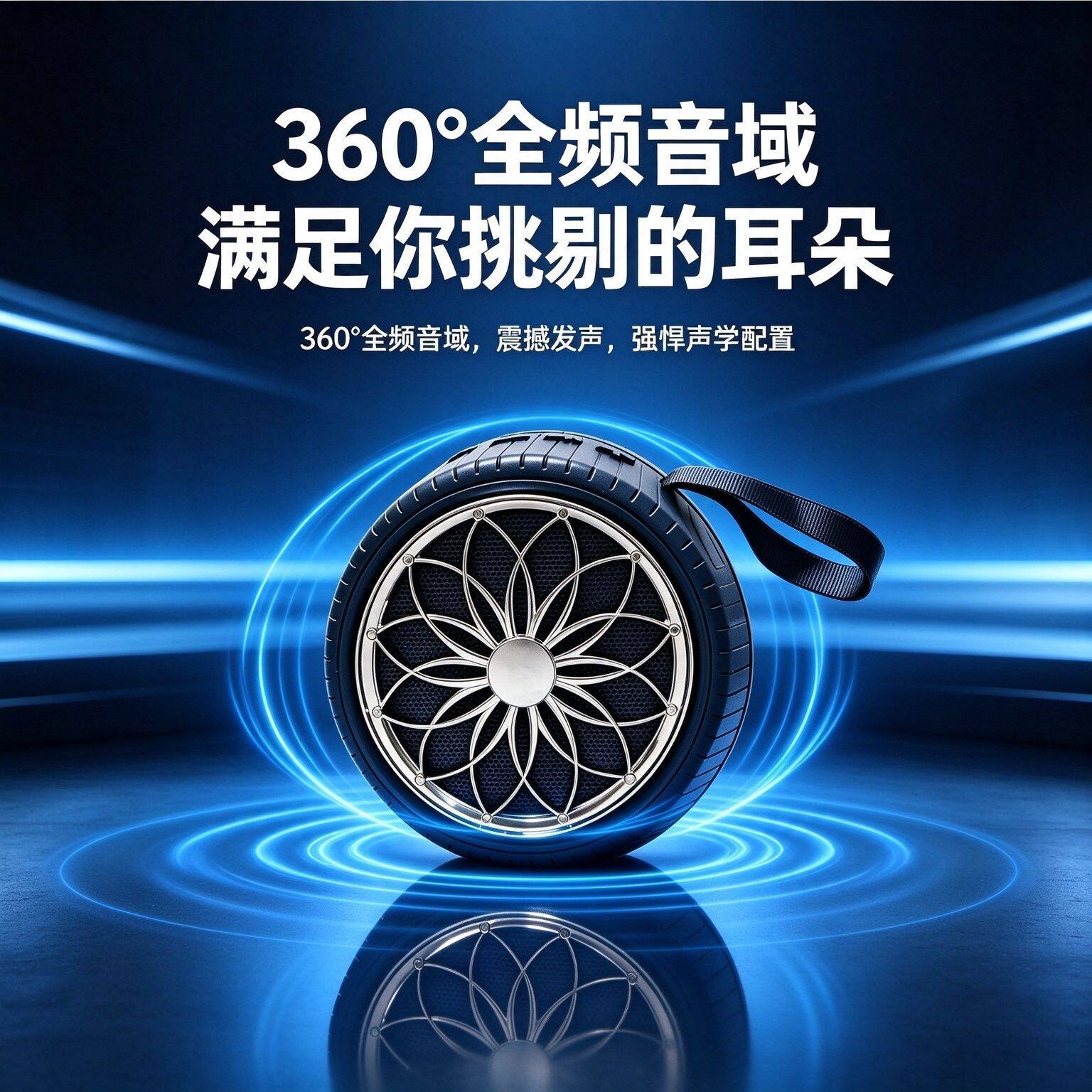 爆款车轮胎蓝牙高音质音响低音炮便携式蓝牙音响插卡u盘