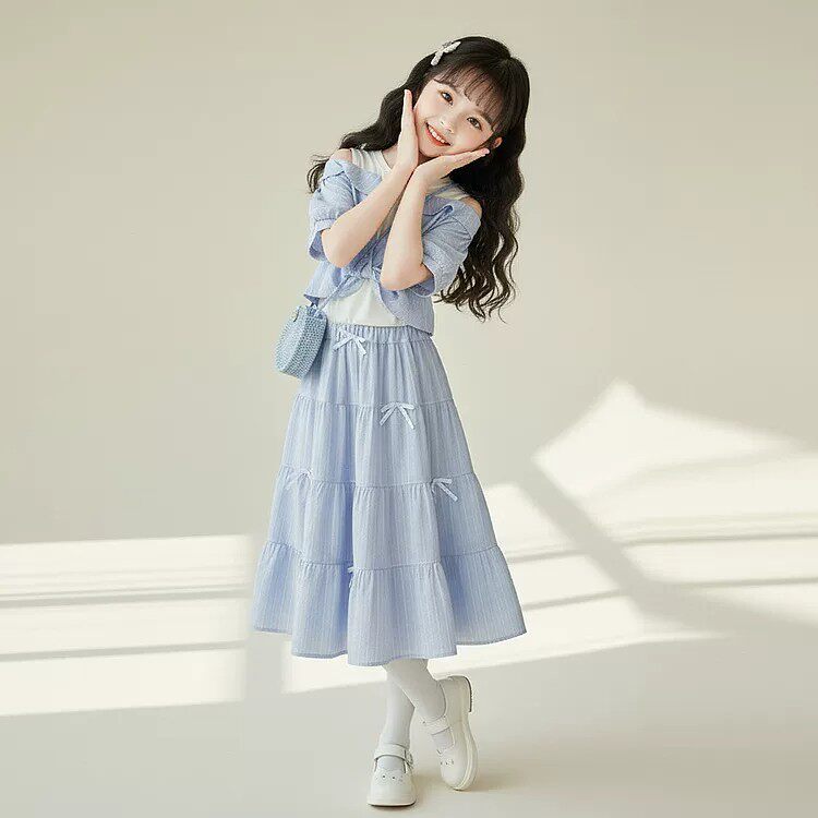女童绝美公主裙2026新款夏装套装女大童初中生巨好看夏季洋气裙子