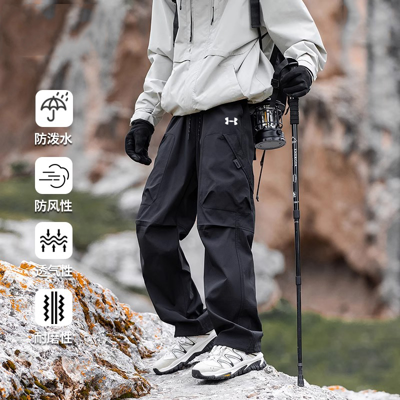 现货清仓2025新款冲锋裤男款春秋季潮牌宽松直筒工装裤