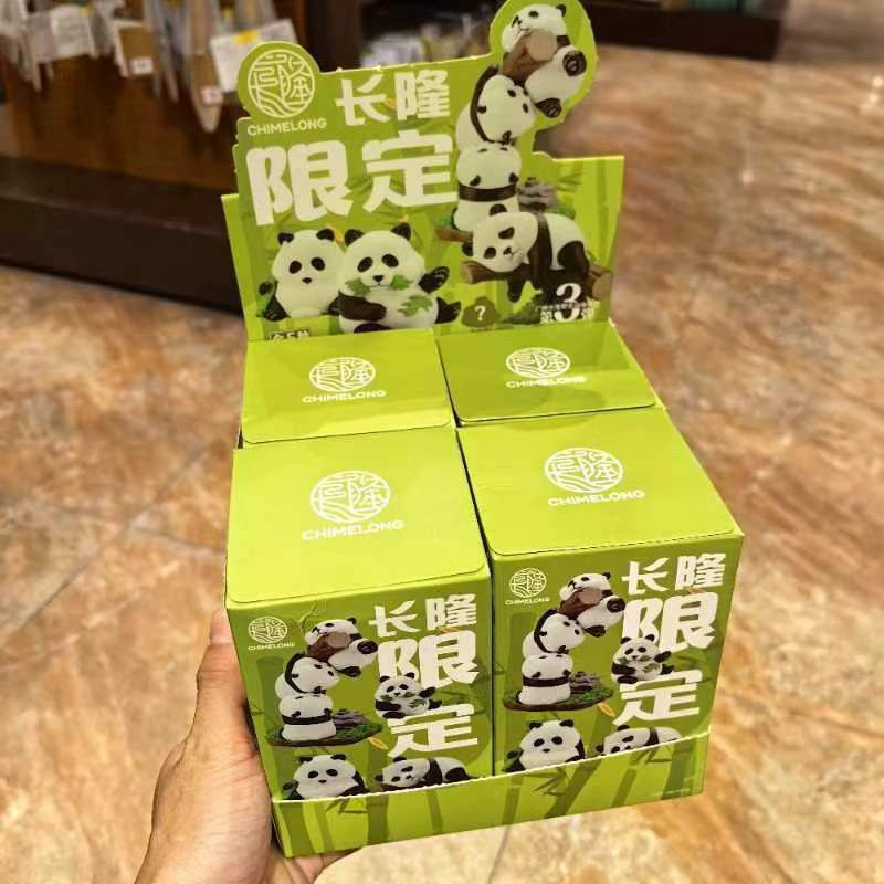 广州珠海长隆纪念品萌帅酷第三弹盲盒摆件熊猫玩偶小公仔手办周边