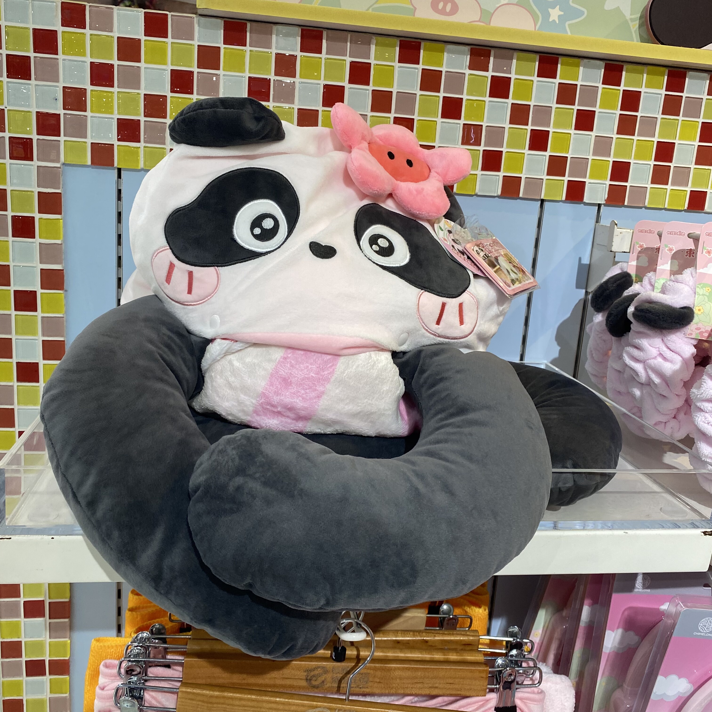 珠海广州清远长隆旅游纪念品熊猫妹猪多功能盖毯子小被子手信礼物