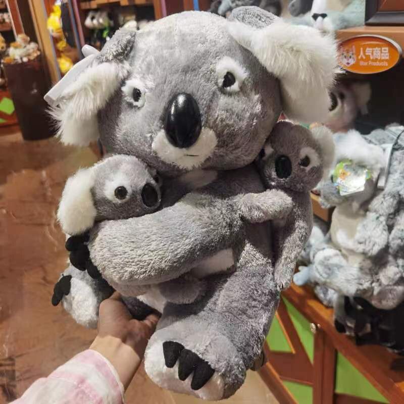 广州长隆纪念品 动物园三母子考拉树熊毛绒玩具儿童礼物手信