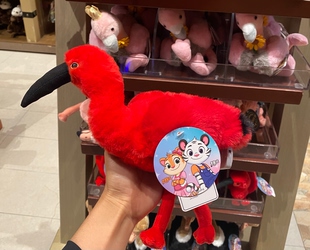 珠海广州长隆旅游纪念品动物园仿真红鹦毛绒公仔玩偶送孩子礼物