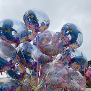 珠海长隆纪念品玩具 海洋王国主题卡卡琦琦鲸鲨气球儿童旅游礼物