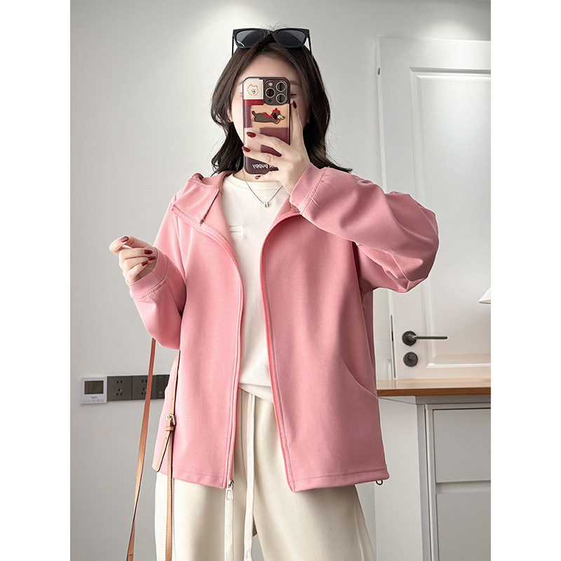 大码女装2026新款春秋季连帽卫衣运动外套女胖mm宽松显瘦开衫上衣,女装/女士精品,短外套,淘宝优惠券,粉丝福利购,淘宝优惠卷