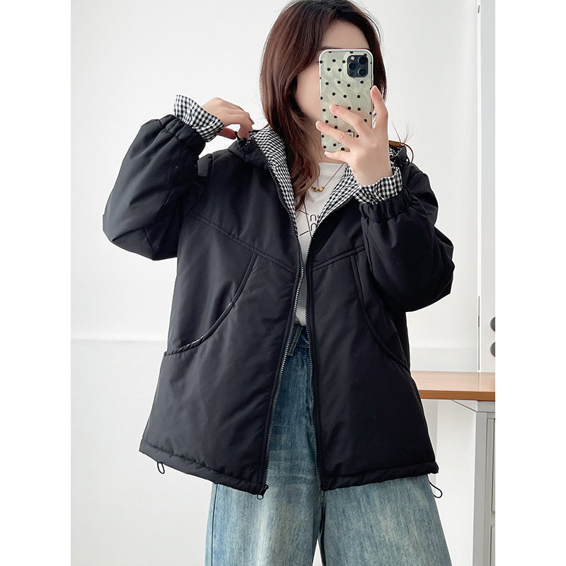 翠袖大码女装胖mm棉袄夹棉外套女2025新款秋冬季加厚棉服连帽棉衣,女装/女士精品,棉衣/棉服,淘宝优惠券,粉丝福利购,淘宝优惠卷