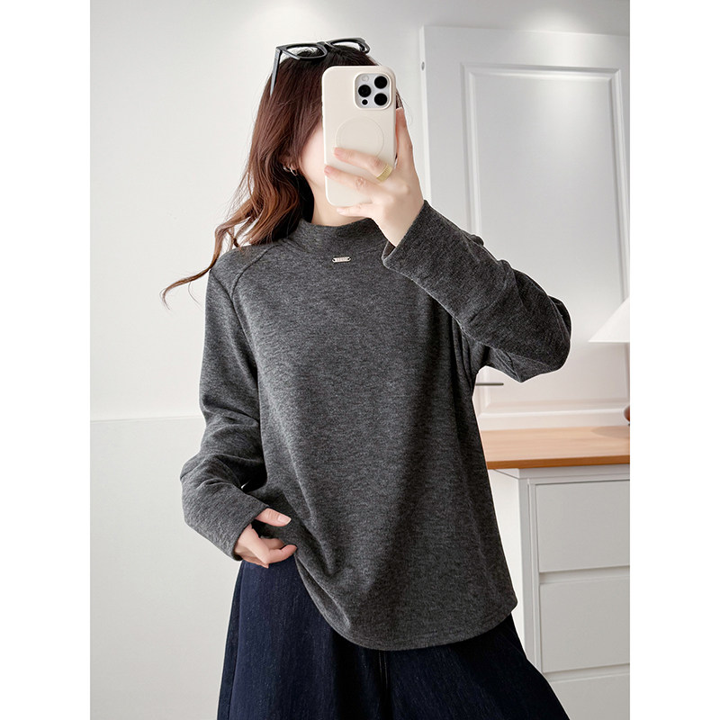 翠袖大码女装秋冬季半高领打底衫女2025新款长袖T恤显瘦内搭上衣,女装/女士精品,T恤,淘宝优惠券,粉丝福利购,淘宝优惠卷