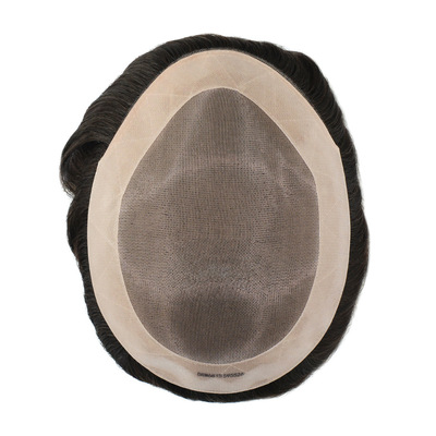 男士真人假发跨境爆款 TOUPEE 发块MONO结实透气青岛工厂