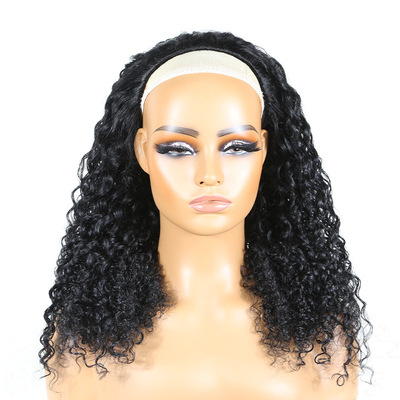 跨境欧美假发真人发半假发kinky curly half wigs 3IN1Human Hair