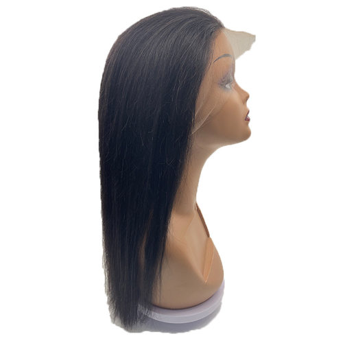 工厂批发straight  frontal lace wig真人发顺发女前蕾丝头套跨境