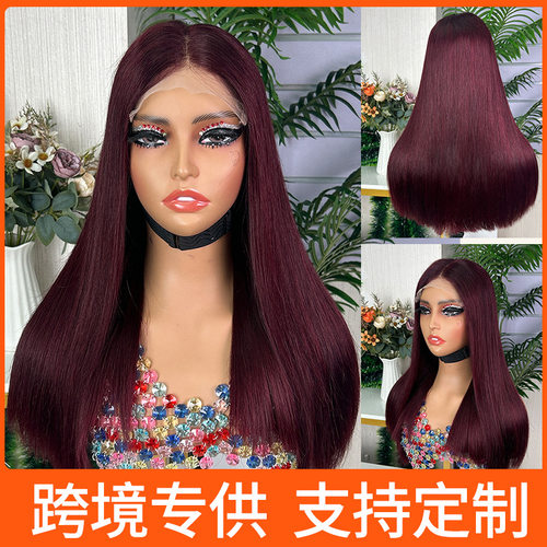 lace front wig double drawn virgin human hair越南假发