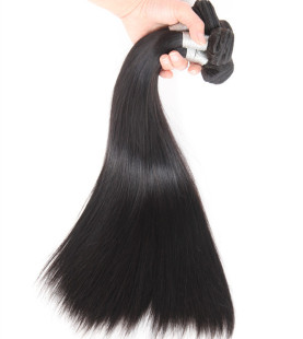weave bundle 巴西发发帘发条直发片自然黑natural brazilian