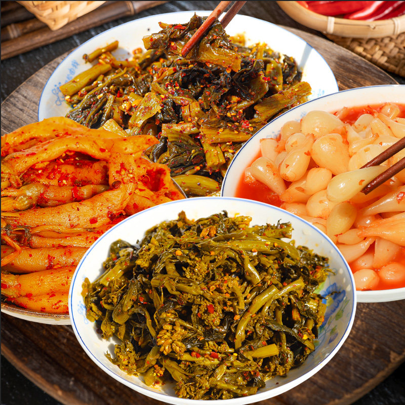 云南酸油菜花腌菜500g*4云南特产开胃酱菜下饭菜腌菜咸菜大全袋装,水产肉类/新鲜蔬果/熟食,腌制/榨菜/泡菜,淘宝优惠券,粉丝福利购,淘宝优惠卷