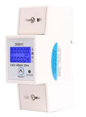 DDS015按键清零复位背光显示单相家用导轨电度表电能表5-80A230V