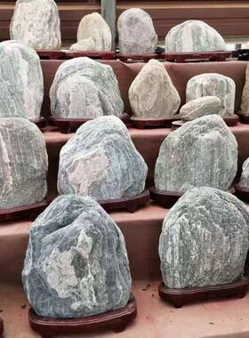 天然原石泰山石敢当镇宅补角办公室靠山石头假山摆件泰山原石