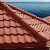 屋面彩石瓦别墅瓦封边檐板金属屋面瓦防水隔热钢结构木屋瓦片