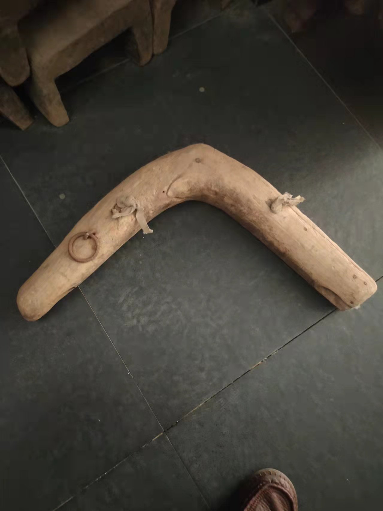 民俗老物件老牛套牛搔头老农具耕地牛套牛扫头农家院装饰摆件怀旧