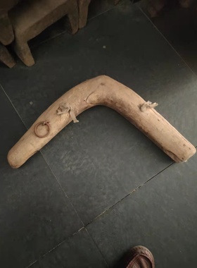 民俗老物件老牛套搔头装饰摆件