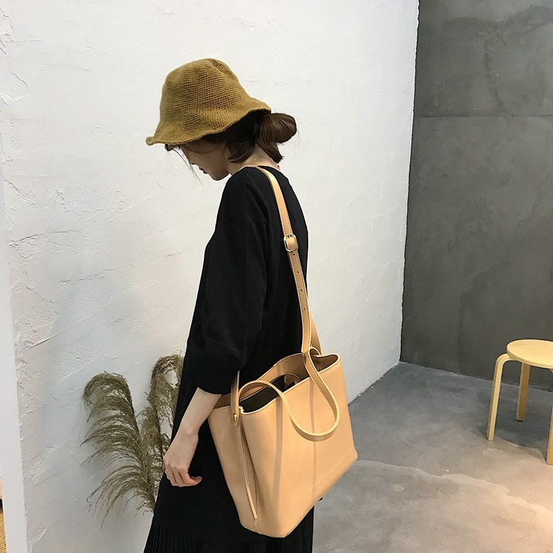Big bag 2019 new pattern Korean Edition fashion Simplicity Versatile Female bag portable The single shoulder bag Messenger Bag Casual Bagsin the Leather/Lady bags/Men's bag, Ms. bags  category - from Buy2taobao.com to provide professional Taobao agent buy service
