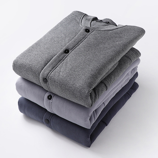 南极棉纯棉加厚保暖内衣男中老年人大码开衫保暖棉袄全棉保暖上衣