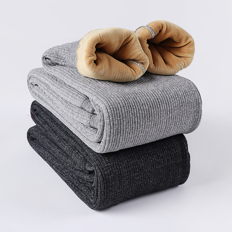 秋冬男女纯棉热能裤高腰弹力修身保暖裤中老年人加绒加厚秋裤新款