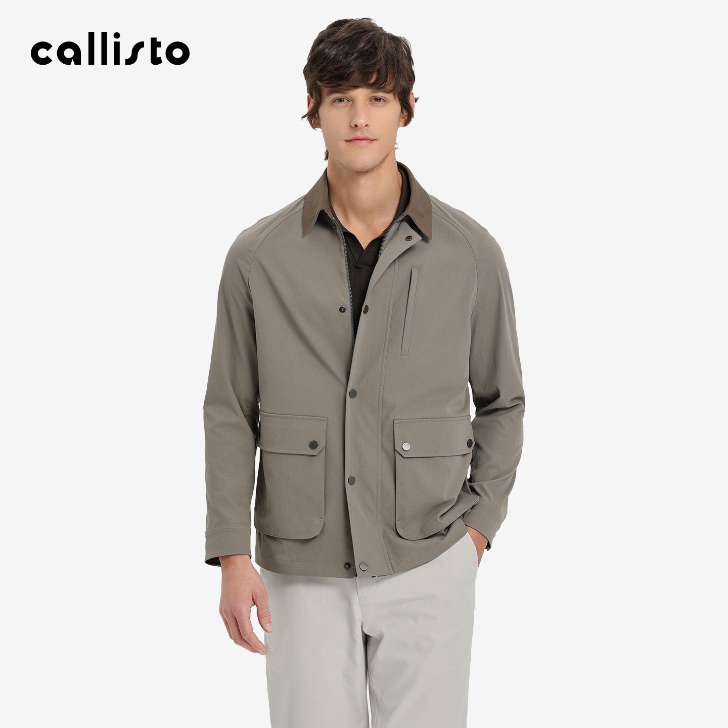 【商场同款】callisto2026春秋新品男士外套棉感面料时尚工装夹克