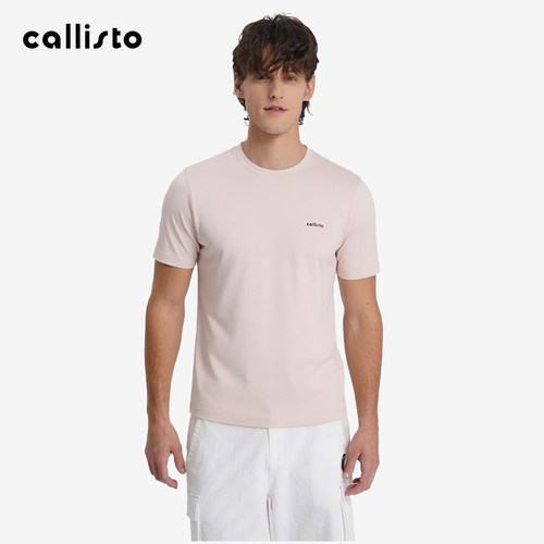 【商场同款】callisto2026春夏新品男士短袖圆领logo印花休闲T恤