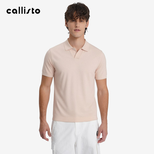【商场同款】callisto2026春夏新款男士T恤翻领纯色多色短袖POLO