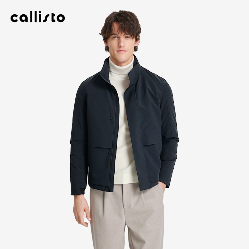 【85鹅绒】callisto2025冬季新款男士鹅绒长袖立领保暖羽绒服
