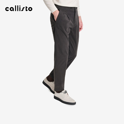 【商场同款】callisto男装秋冬新款男士长裤松紧带直筒休闲裤