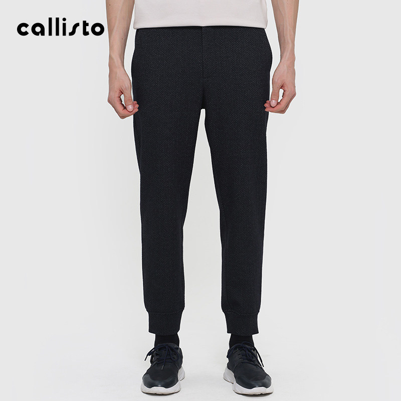 CALLISTO卡利斯特男装新款男士休闲裤长裤时尚通勤舒适FRCPW106Y