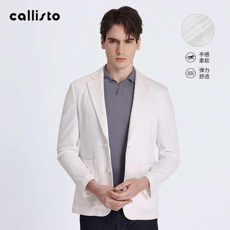 【针织提花】callisto卡利斯特男士春秋针织提花层次感便服单西潮