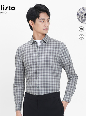 CALLISTO卡利斯特男装新款男士衬衫衬衣长袖棉质商务潮SRSTL069Y