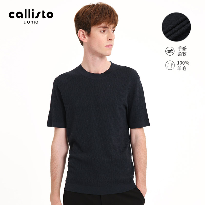 100%羊毛短袖针织衫