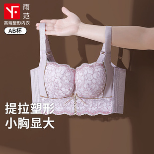 雨范美容院调整型塑形内衣女小胸聚拢浪漫蕾丝文胸收副乳上防下垂